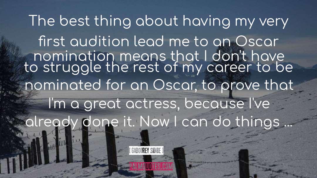 Nomination quotes by Gabourey Sidibe