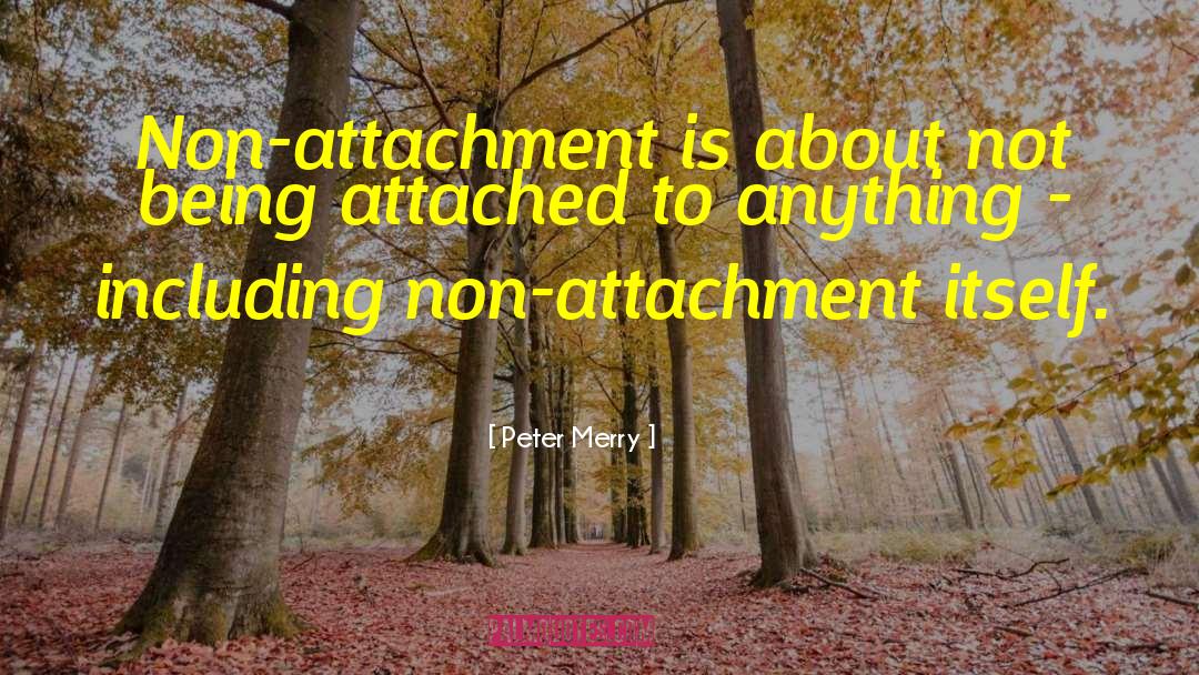 Non Attachment Limitation quotes by Peter Merry