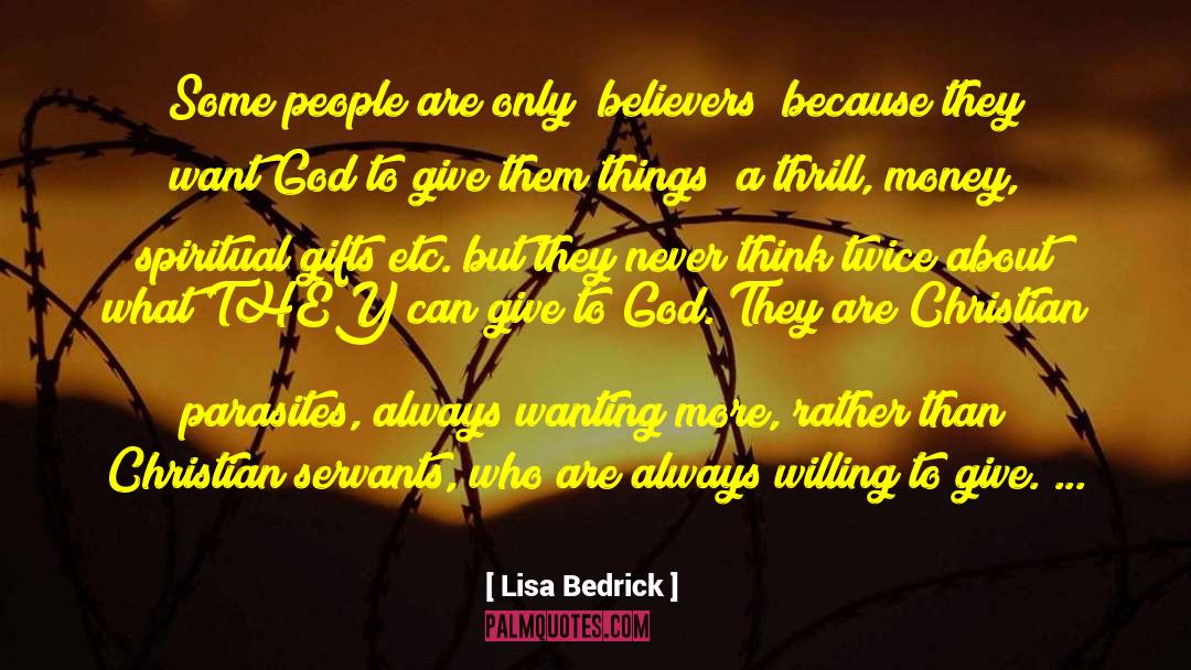 Non Believers quotes by Lisa Bedrick