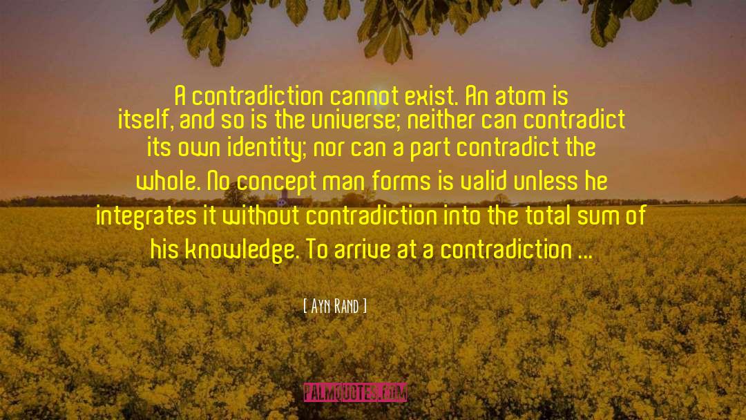 Non Contradiction quotes by Ayn Rand