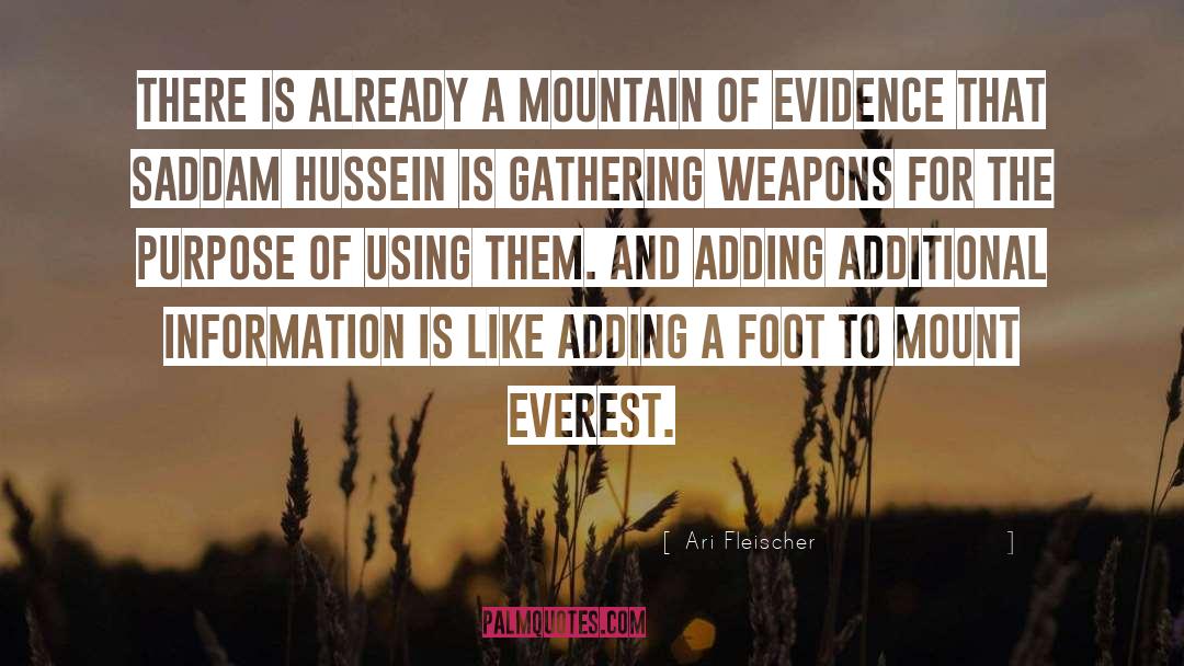 Non Evidence quotes by Ari Fleischer