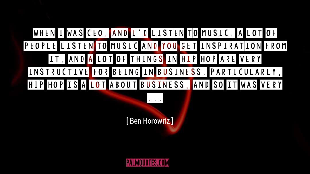 Non Inspiration quotes by Ben Horowitz