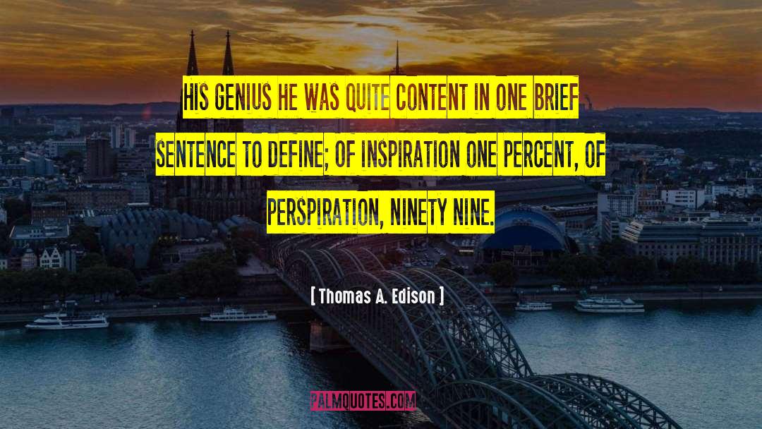 Non Inspiration quotes by Thomas A. Edison