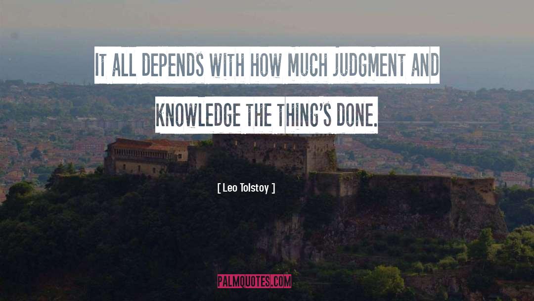 Non Judgment quotes by Leo Tolstoy