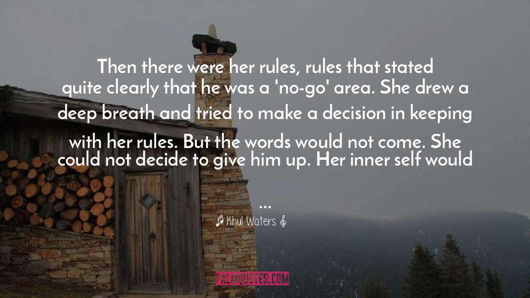 Non Maximizing Decision Rules quotes by Khul Waters