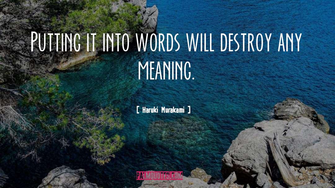 Non Meaning In Tagalog quotes by Haruki Murakami