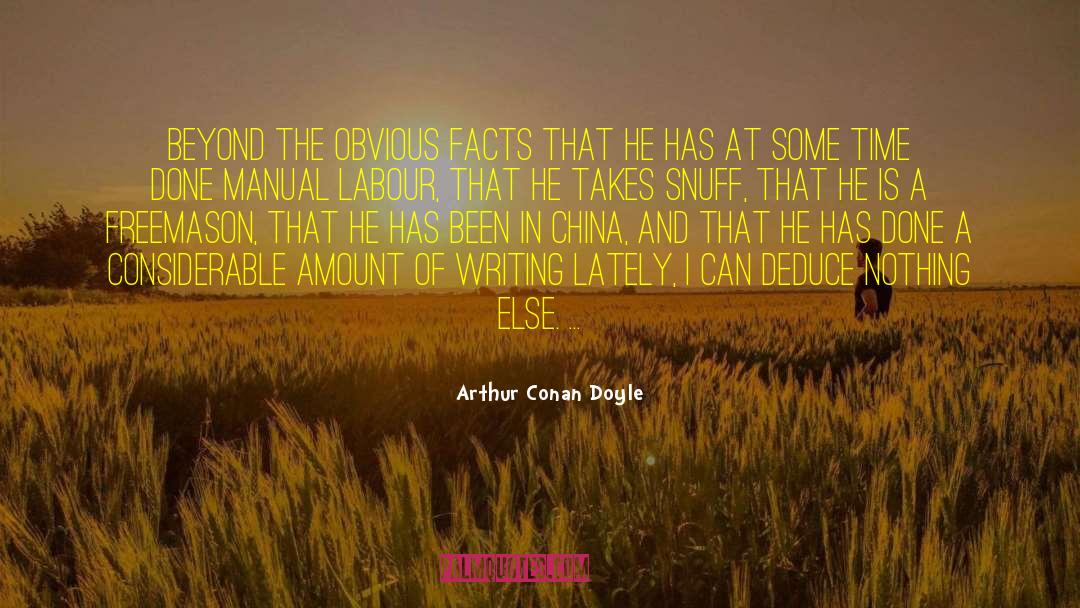 Non Obviousness quotes by Arthur Conan Doyle