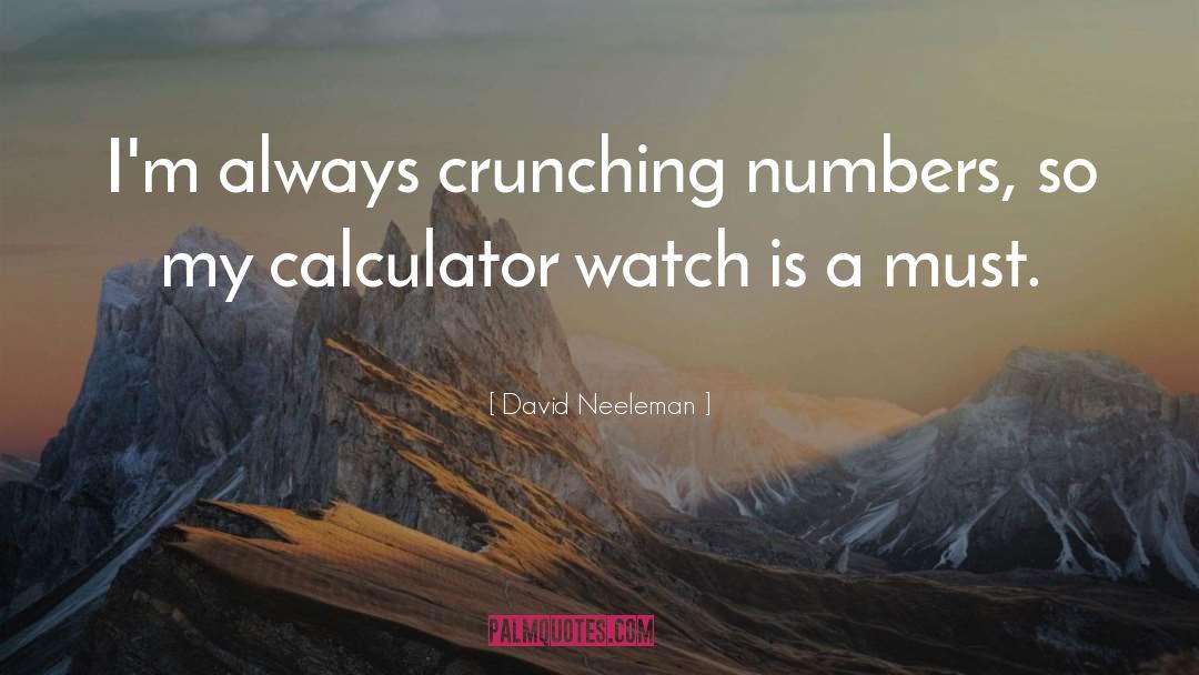 Non Programmable Calculator quotes by David Neeleman