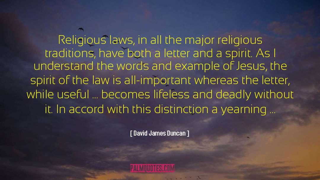 Non Religious Spiritual quotes by David James Duncan