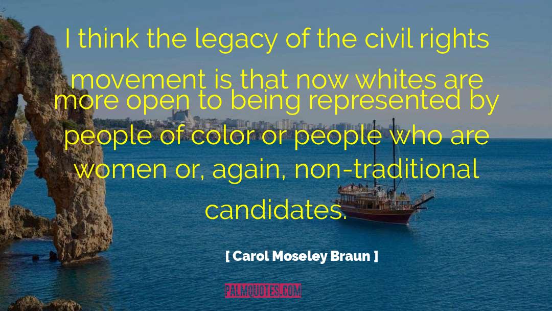 Non Traditional quotes by Carol Moseley Braun
