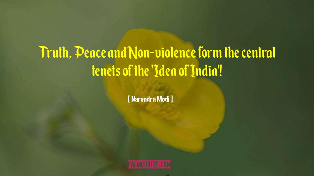 Non Violence quotes by Narendra Modi