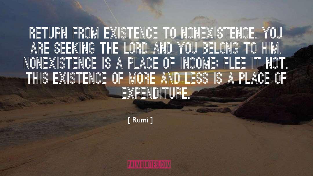 Nonexistence quotes by Rumi