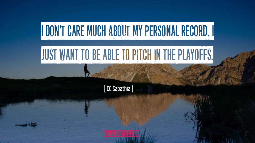 Norberts Personal Care quotes by CC Sabathia