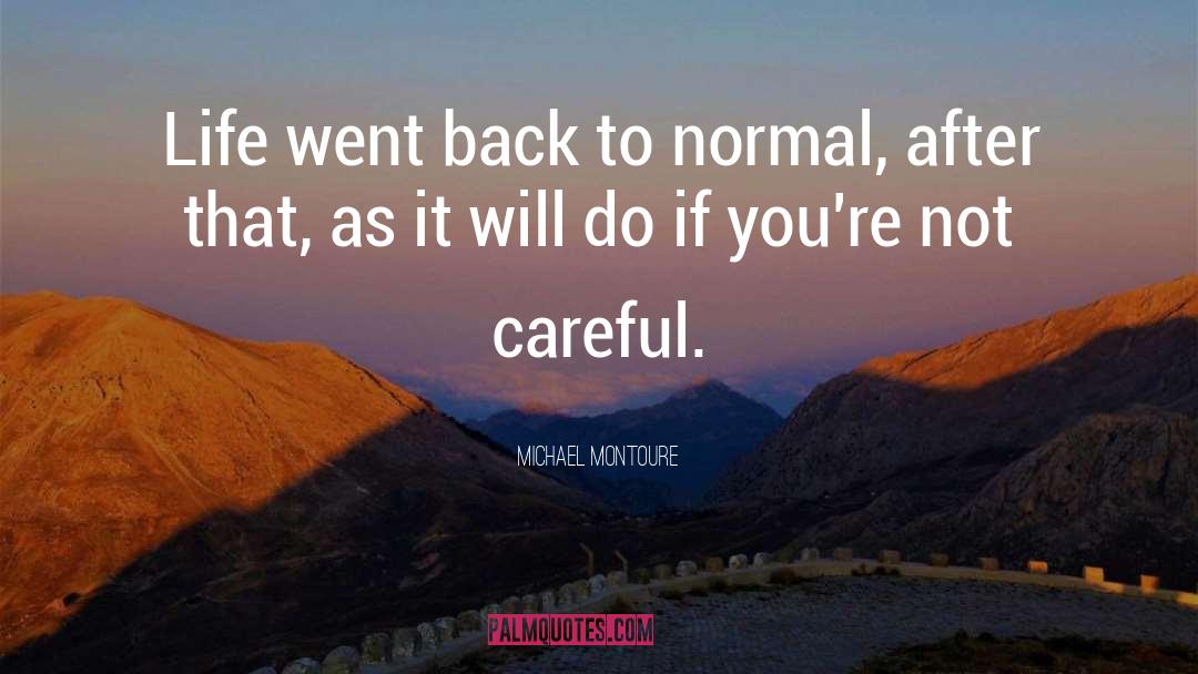 Normal Life quotes by Michael Montoure