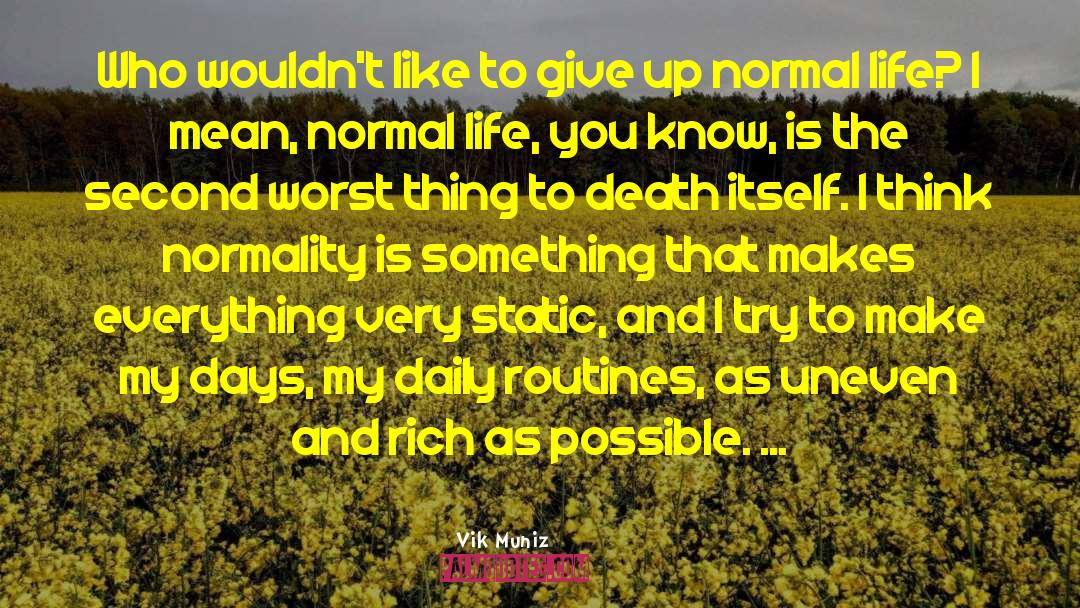 Normal Life quotes by Vik Muniz