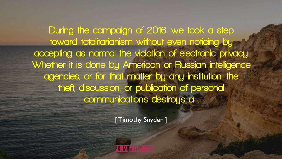 Normandeau Communications quotes by Timothy Snyder