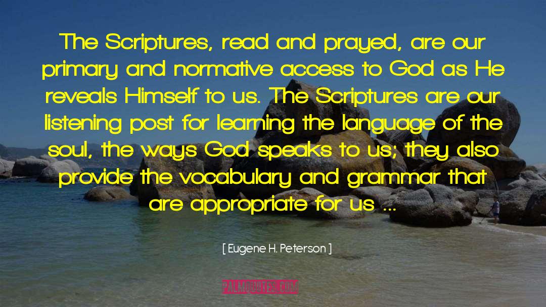 Normative quotes by Eugene H. Peterson