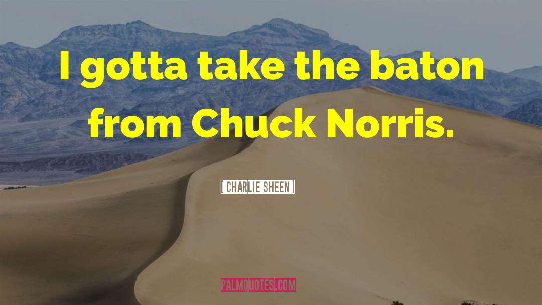 Norris quotes by Charlie Sheen