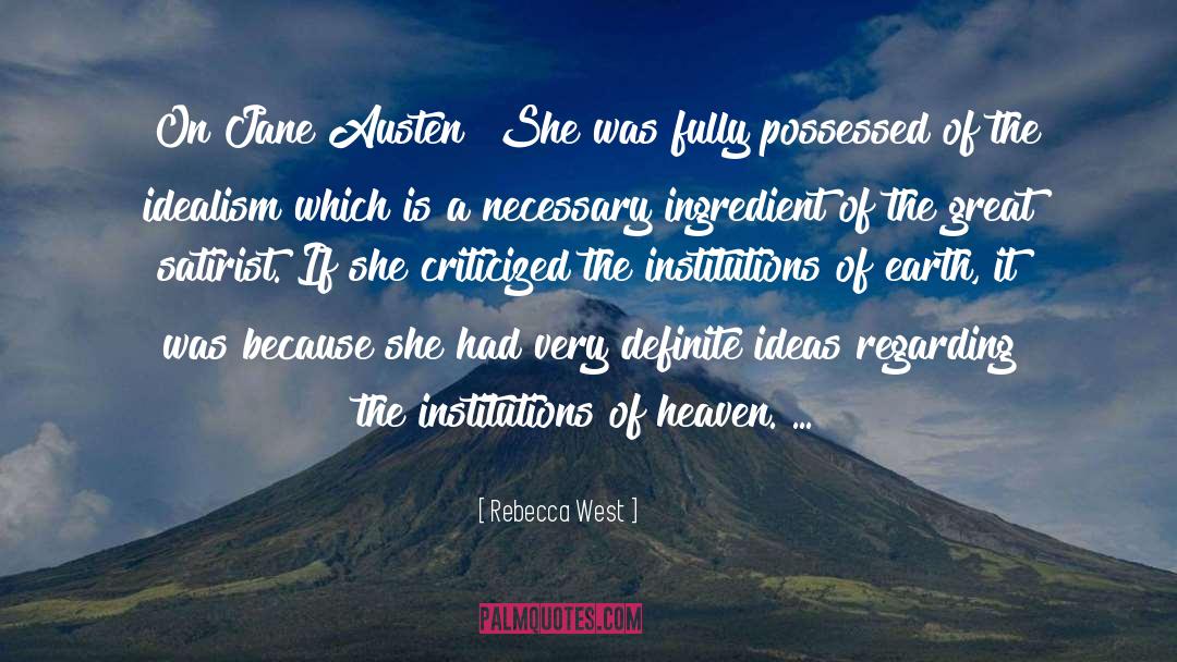 Northanger Abbeyger quotes by Rebecca West