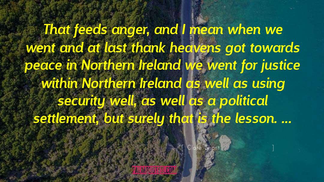 Northern Ireland quotes by Clare Short