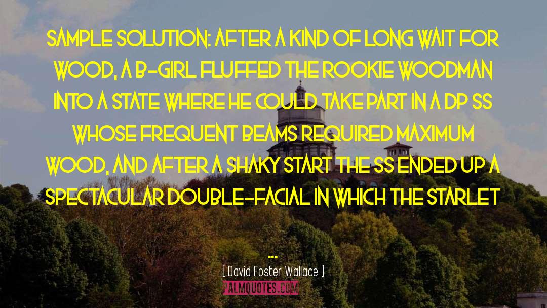 Norwegian Wood Girl quotes by David Foster Wallace