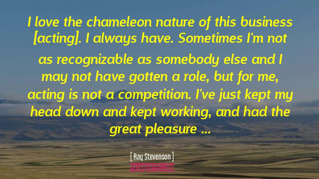 Not A Competition quotes by Ray Stevenson
