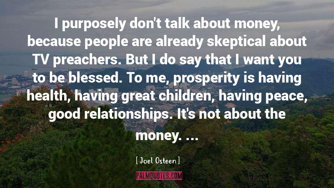 Not About The Money quotes by Joel Osteen