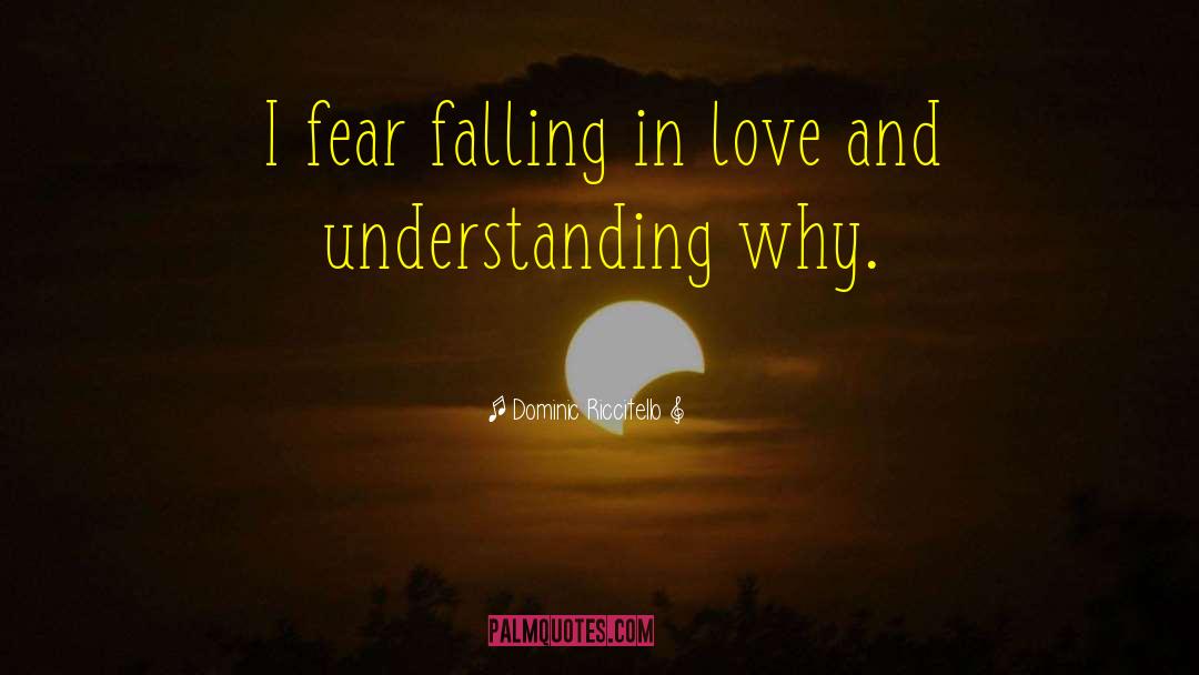 Not Afraid Of Falling In Love quotes by Dominic Riccitello