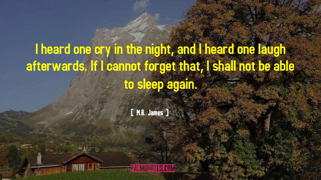 Not Being Able To Sleep Because Of Him quotes by M.R. James