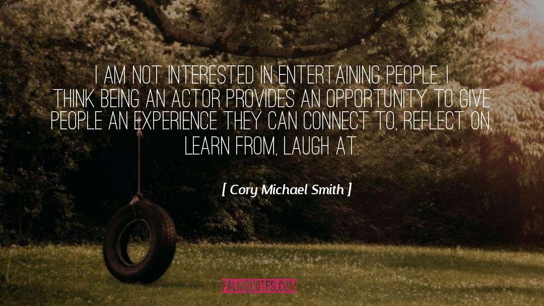 Not Being Interested In Politics quotes by Cory Michael Smith