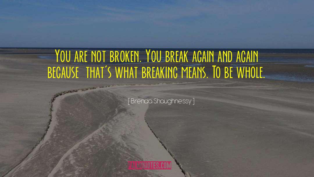 Not Broken quotes by Brenda Shaughnessy