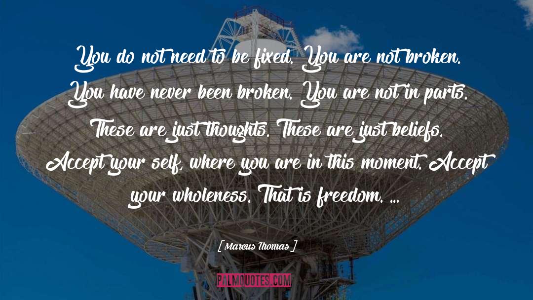 Not Broken quotes by Marcus Thomas