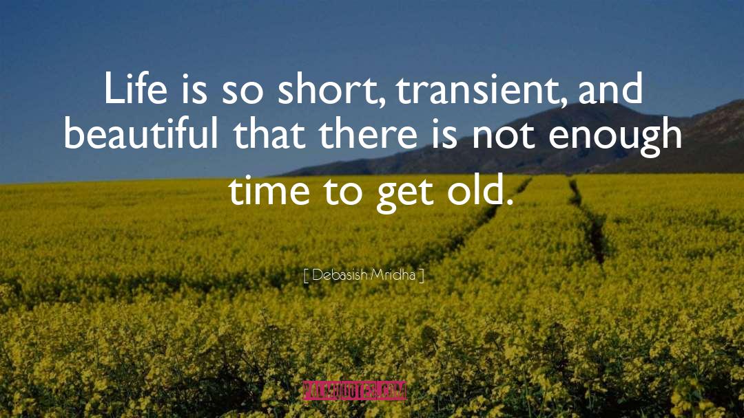 Not Enough Time To Get Old quotes by Debasish Mridha