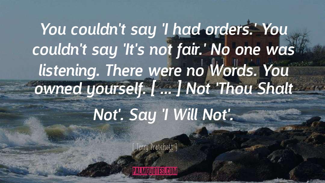 Not Fair quotes by Terry Pratchett