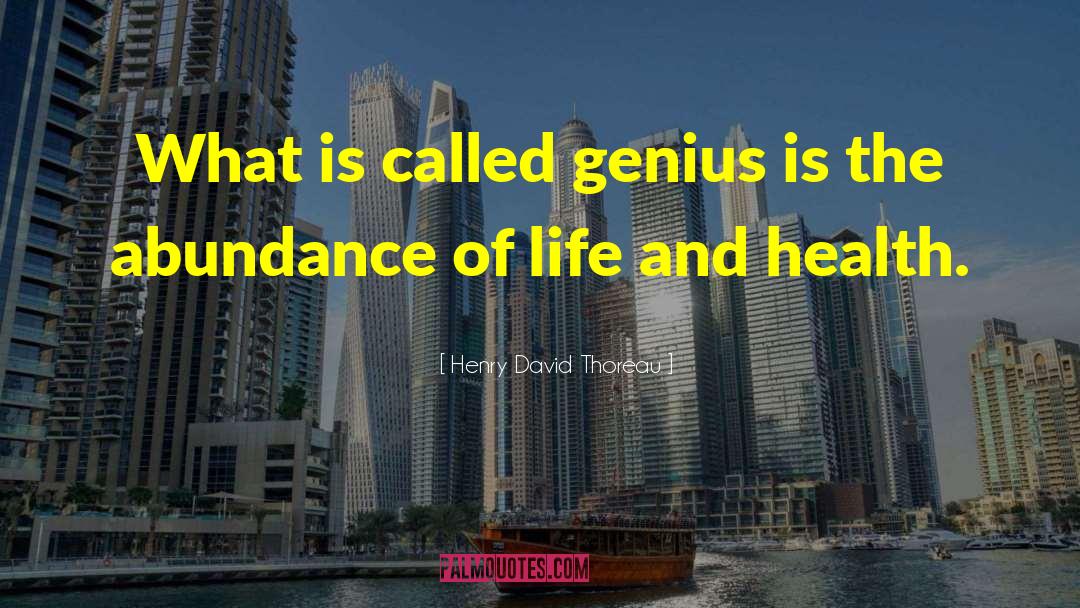 Not Genius quotes by Henry David Thoreau