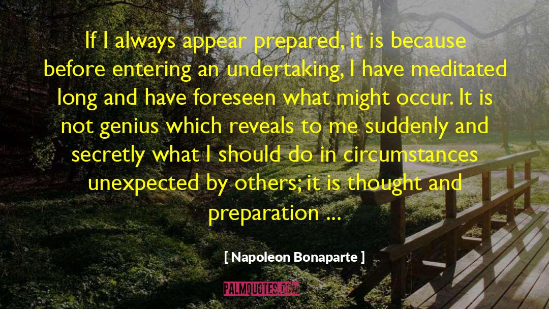 Not Genius quotes by Napoleon Bonaparte