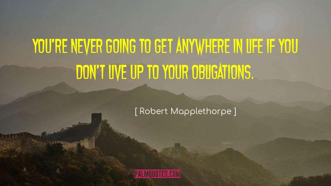 Not Getting Anywhere In Life quotes by Robert Mapplethorpe