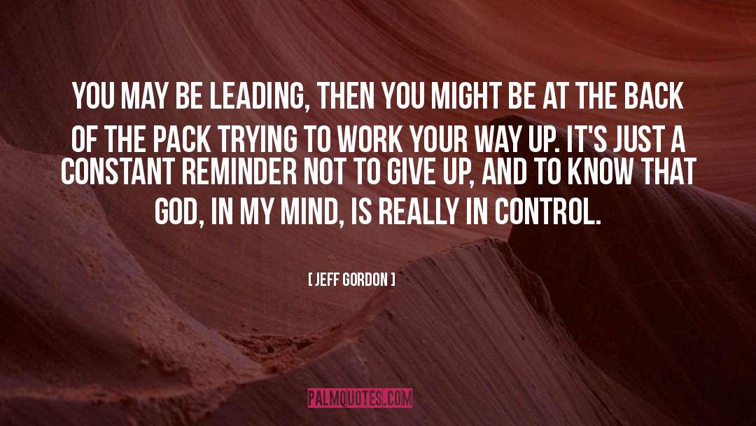 Not Giving Up quotes by Jeff Gordon