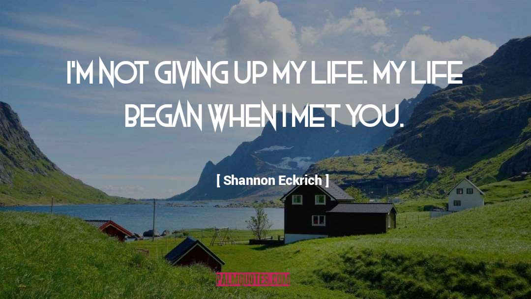 Not Giving Up quotes by Shannon Eckrich