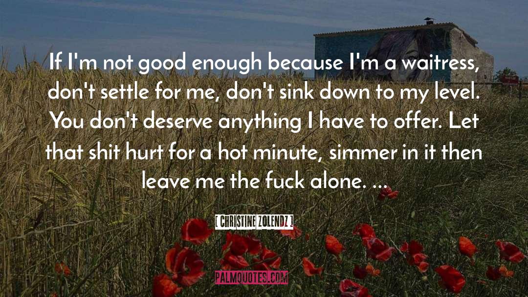 Not Good Enough quotes by Christine Zolendz