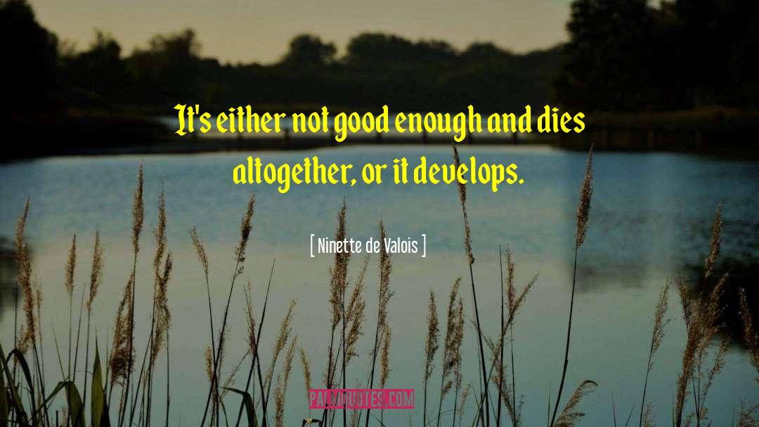 Not Good Enough quotes by Ninette De Valois