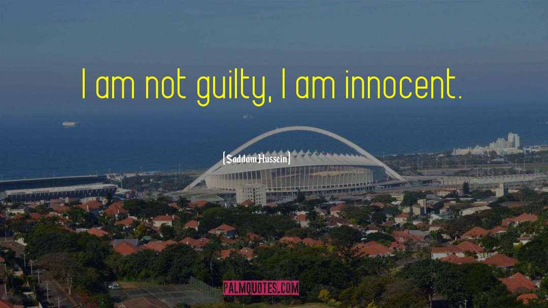 Not Guilty quotes by Saddam Hussein