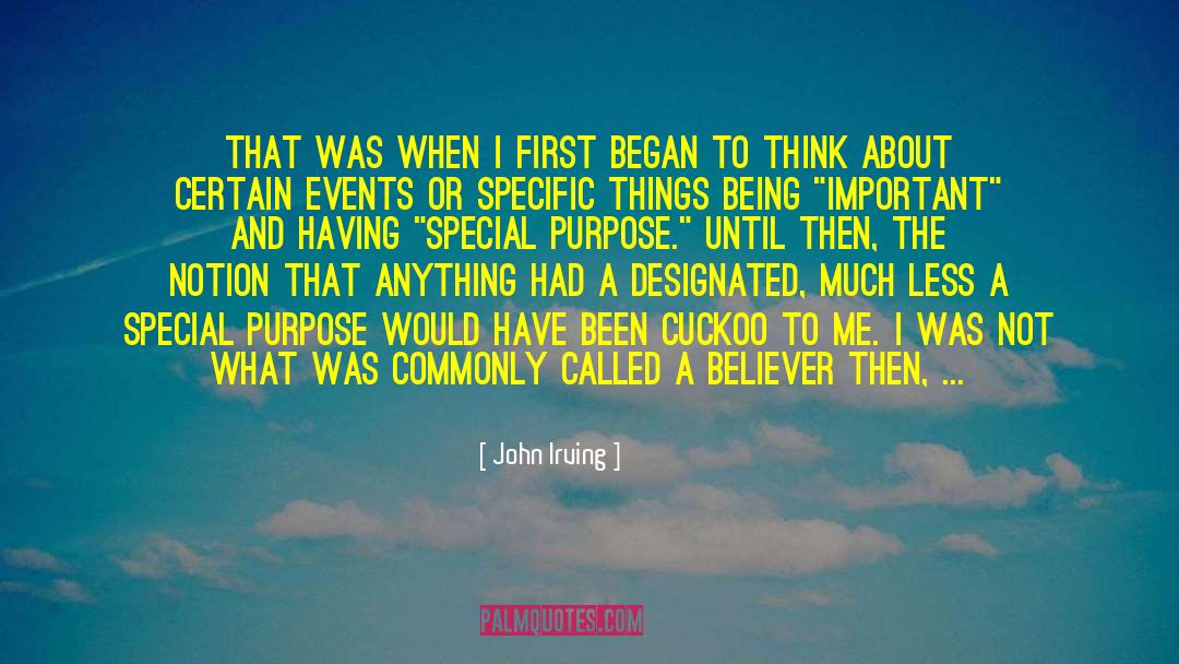 Not Having A Purpose In Life quotes by John Irving