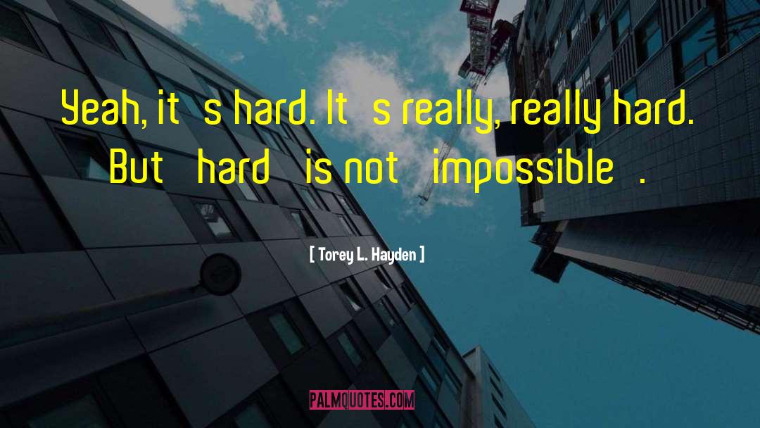 Not Impossible quotes by Torey L. Hayden