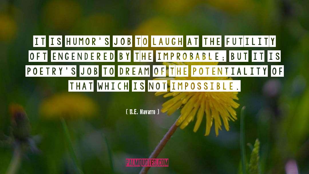 Not Impossible quotes by D.E. Navarro