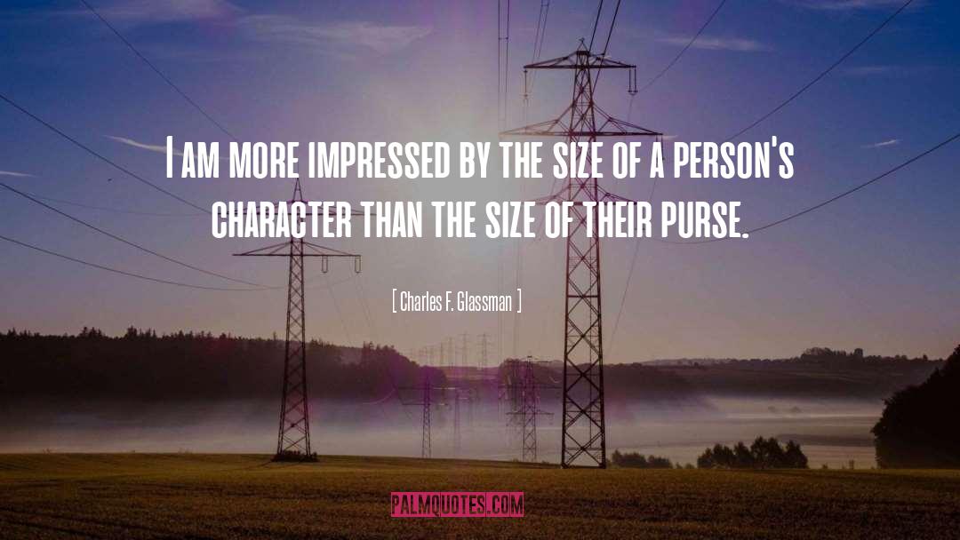 Not Impressed By Money quotes by Charles F. Glassman