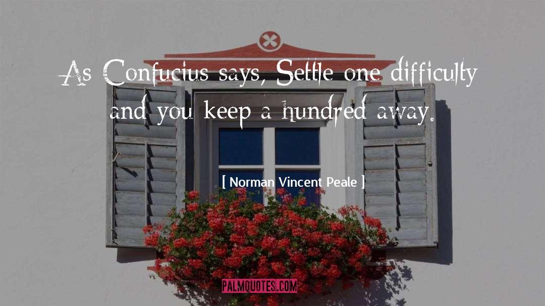 Not Settling quotes by Norman Vincent Peale