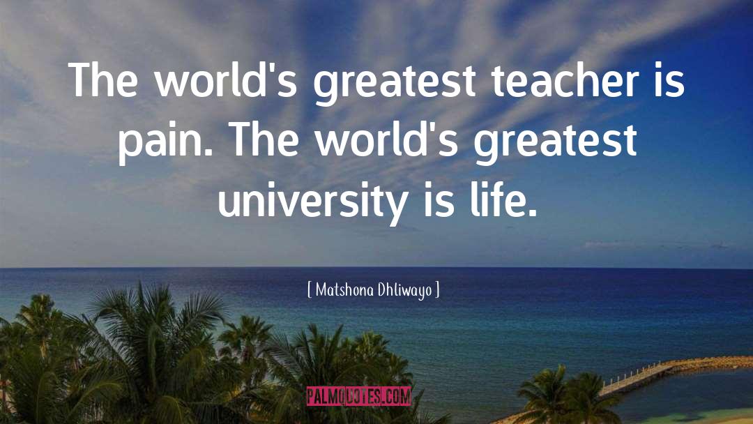 Not University quotes by Matshona Dhliwayo