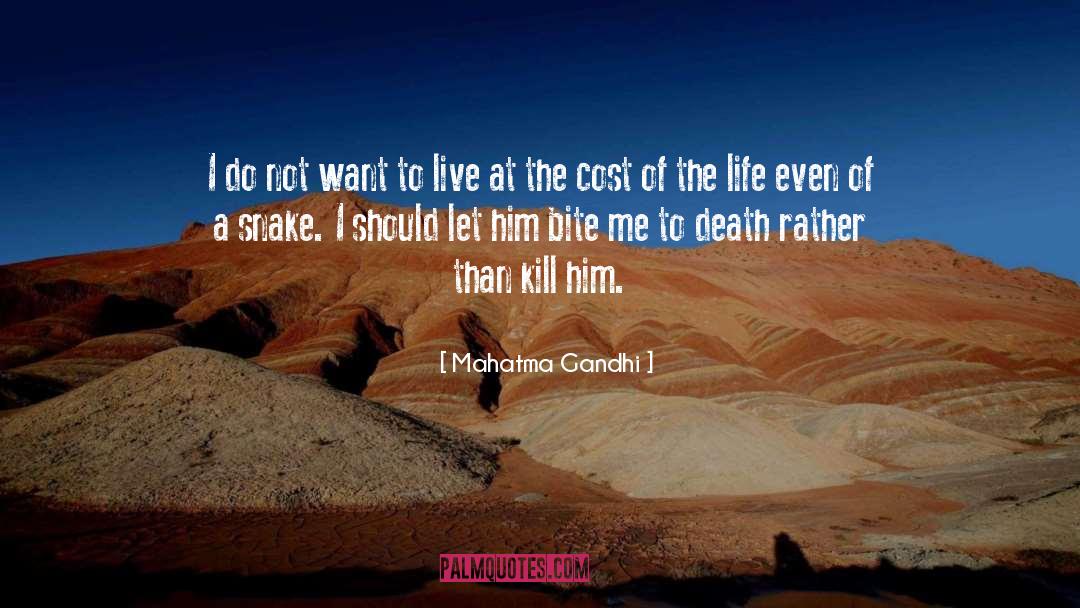 Not Want To Live quotes by Mahatma Gandhi