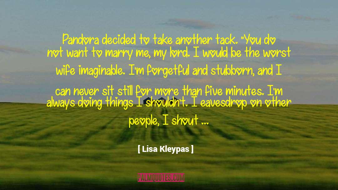 Not Wife Material quotes by Lisa Kleypas
